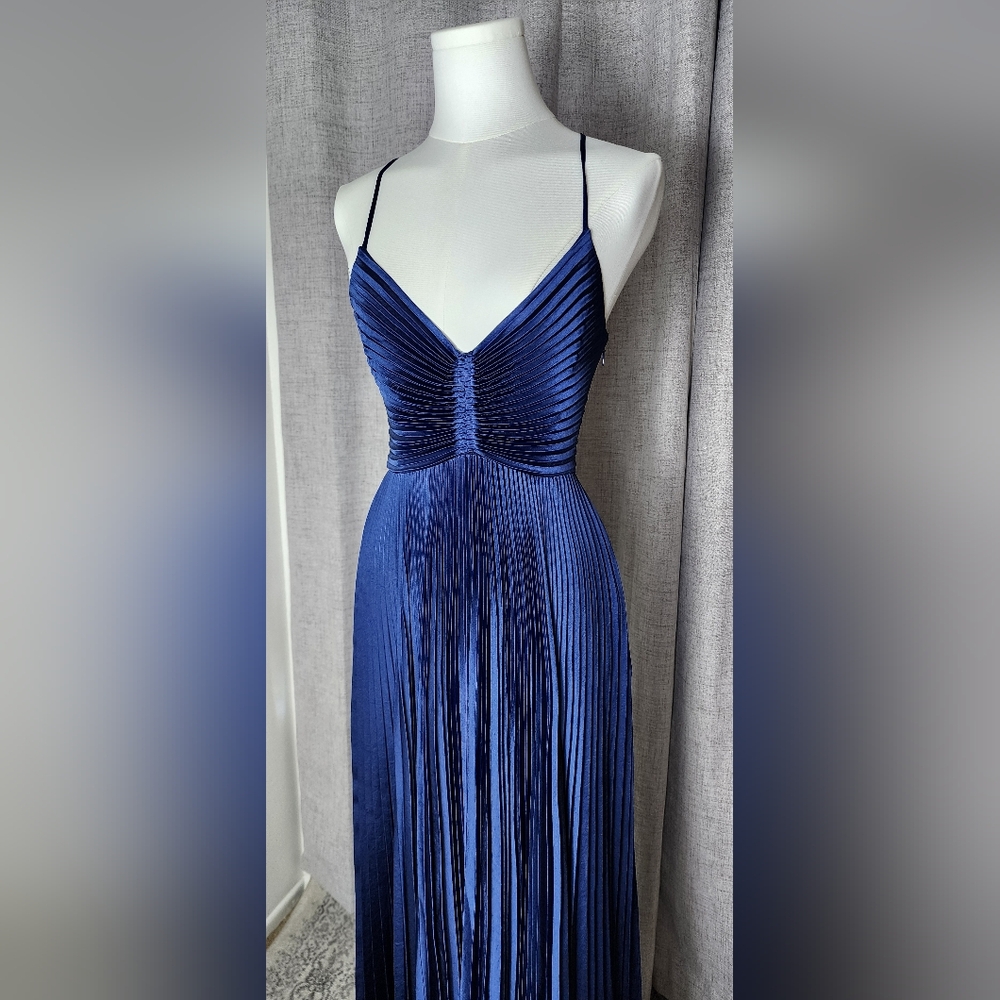 A.L.C Aries Satin Pleated Dress - Picture 8 of 13